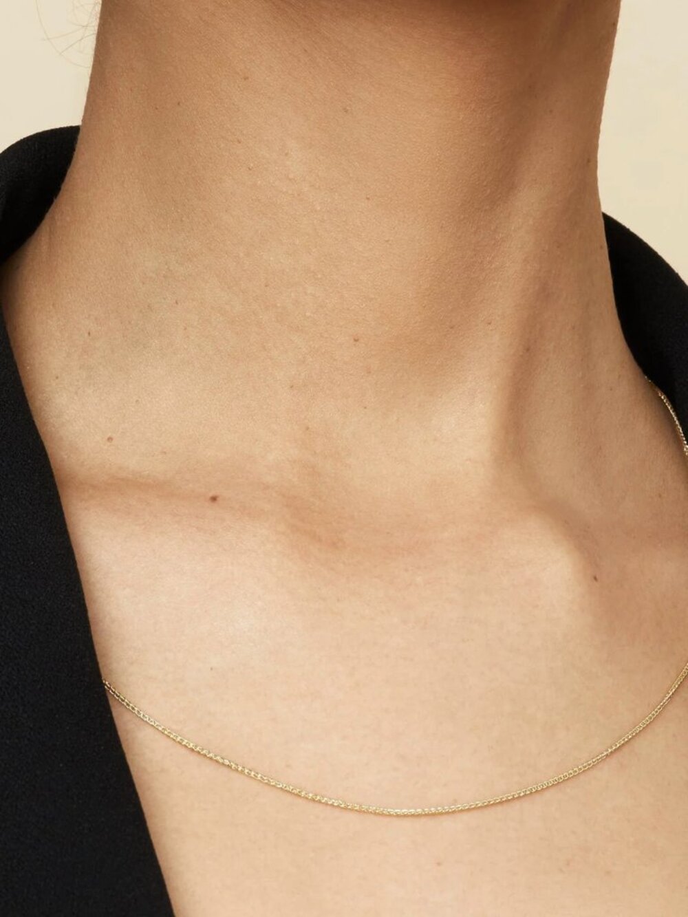 Oradina 14K Solid Gold Caesar Adjustable Wheat Chain (Up to 22")